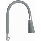 Kyrotech Esnek Silikon Musluk Başlığı, Kıvrılabilir ve Oynar Başlıklı, Renkli Musluk Uzatma Aparatı, Mutfak ve Banyo Bataryaları İçin Ayarlanabilir Su Yönlendirici 52 CM (Gri)