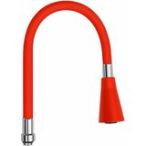 Kyrotech Esnek Silikon Musluk Başlığı, Kıvrılabilir ve Oynar Başlıklı, Renkli Musluk Uzatma Aparatı, Mutfak ve Banyo Bataryaları İçin Ayarlanabilir Su Yönlendirici 52 CM (Kırmızı)
