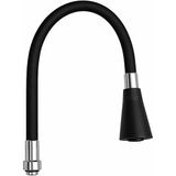 Kyrotech Esnek Silikon Musluk Başlığı, Kıvrılabilir ve Oynar Başlıklı, Renkli Musluk Uzatma Aparatı, Mutfak ve Banyo Bataryaları İçin Ayarlanabilir Su Yönlendirici 52 CM (Siyah)