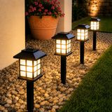 Kyrotech Hlyos 2 Adet 5W Solar Bahçe Lambası 38 cm, Güneş Enerjili Dekoratif Dış Mekan Aydınlatması, Su Geçirmez, Otomatik Sensörlü Peyzaj Lambası, Balkon, Teras, Veranda, Yürüyüş Yolu (Gün Işığı Led)