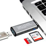 Kyrotech Macbook, Type-C Portlu Telefon, Tablet, Bilgisayar, Uyumlu Type-C To USB 3.0 Sd Micro Sd Kart Okuyucu 3 Portlu Çevirici Dönüştürücü Hub Adaptör