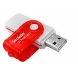 Kyrotech PC için USB SD Kart Okuyucu, Micro SD Karttan USB Adaptörüne, Kamera için MS Duo/Micro MS Kart Okuyucu Hafıza Kartı Okuyucu, PC/Dizüstü Bilgisayar için Kart Okuyucu Kırmızı
