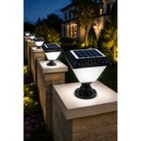 Kyrotech Set Üstü Solar Bahçe Aydınlatması, 6500K Beyaz Işık, 30W SMD LED Güneş Enerjili 2 Modlu, IP65 Su Geçirmez Set Üstü Duvar Tipi Dış Mekan Bahçe Lambası, Balkon, Villa, Garaj ve Bahçe Aydınlatma Armatürü