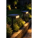 Kyrotech Solar Bahçe Aydınlatması, 9 Led'li Güneş Enerjili, Fotoselli Gün Işığı Spot Lamba, IP65 Su Geçirmez 2 Işık Mod'lu, 9W Duvar ve Çim Montajlı Dış Mekan Bahçe Teras Balkon Yürüyüş Yolu Peyzaj Lambası