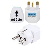 Kyrotech Uluslararası Seyahat Adaptörü 2’li Set, Tip C Avrupa, Tip G İngiltere Adaptör Fişi, 150 Den Fazla Ülke Uyumu, Çoklu Uç Fiş Desteği, Hac, Umre, ABD, AB, İngiltere, Avustralya Priz Dönüştürücü