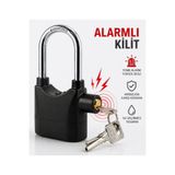 Kyrotech Yüksek Güvenlikli Alarmlı Metal Asma Kilit 110 dB Sirenli, Su Geçirmez, Darbe Sensörlü, 3 Anahtarlı, Çelik Gövde, Bisiklet Garaj Depo Kapı Kilidi