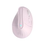 KYSONA 57° Ergonomik Dikey Sessiz Fare, Bluetooth (BT5.0, BT3.0) ve 2.4G, 800/1200/2400/2400/4000DPI, Windows, macOS, iPadOS, Dizüstü Bilgisayar, PC için 7 Düğme, Pembe