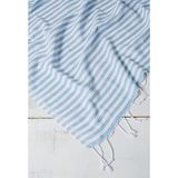 Kyver Akasya %100 Pamuk Plaj Havlusu, Hamam Peştamal, Banyo Havlusu, Misafir Havlusu, Havuz Havlusu, SPA Havlusu (90x190 cm, Bebe Mavi)