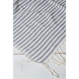 Kyver Akasya%100 Pamuk Plaj Havlusu, Hamam Peştamal, Banyo Havlusu, Misafir Havlusu, Havuz Havlusu, SPA Havlusu (90x190 cm, Gri)