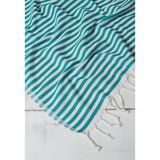 Kyver Akasya%100 Pamuk Plaj Havlusu, Hamam Peştamal, Banyo Havlusu, Misafir Havlusu, Havuz Havlusu, SPA Havlusu (90x190 cm, Koyu Yeşil)