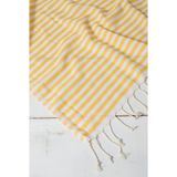 Kyver Akasya%100 Pamuk Plaj Havlusu, Hamam Peştamal, Banyo Havlusu, Misafir Havlusu, Havuz Havlusu, SPA Havlusu (90x190 cm, Sarı)