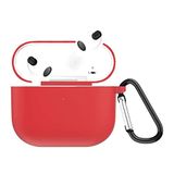 Kyver Apple AirPods 3. Nesil Silikon Koruyucu Askılı Kılıf Kırmızı