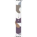 Kyver Apple Watch Seri 10 46MM, Seri 9/8/7/6/se/5/4/3 Desenli Silikon Kordon 45MM 44MM 42MM Uyumlu Gri-Mor