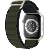 Kyver Apple Watch Seri 10/9/8/7/6/se/5/4/3 Alpne Loop Kordon 46/45/44/42MM ve 41/40/38MM Uyumlu - Siyah - Yeşil - 38/40/41mm - Seri 10 42mm