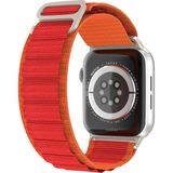Kyver Apple Watch Seri 10/9/8/7/6/se/5/4/3 Alpne Loop Kordon 46/45/44/42MM ve 41/40/38MM Uyumlu - Turuncu - Kırmızı - 42/44/45/46mm