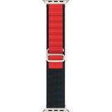 Kyver Apple Watch Seri 11 / 10 46MM, Seri 9/8/7/6/SE 3, Spor Loop Kordon 45MM 44MM 42MM Uyumlu Siyah - Siyah - Kırmızı