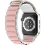 Kyver Apple Watch Seri 9/8/7/6/se/5/4/3 Alpne Loop Kordon 45/44/42MM ve 41/40/38MM Uyumlu - Beyaz - Pembe - 38/40/41mm
