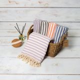 Kyver Arpa Desenli%100 Pamuk Plaj, Hamam Peştamal, Banyo, Misafir, Havuz, Spa Havlusu 90x190 Cm Mor…