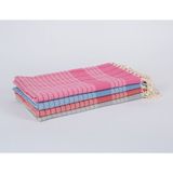 Kyver Freyadesenli %100 Pamuk Plaj, Hamam Peştemal, Banyo, Misafir, Havuz, Spa Havlusu 90X190 cm - 90 x 190 cm - Pembe
