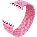 Kyver Örgü Solo Loop Kordon, Seri 10 42mm, Apple Watch ile Uyumlu 41mm 40mm 38mm Seri 9/8/7/6/SE/5/4/3 Small Pembe