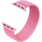 Kyver Örgü Solo Loop Kordon, Seri 10 46mm, Seri 9/8/7/6/SE/5/4/3 Apple Watch ile Uyumlu 45mm 44mm 42mm Uyumlu Medium Pembe