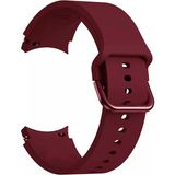 Kyver Samsung Galaxy Watch 7, 6, 5, 4, Active2 44MM, Amazfit Gts, Gts 2 42MM Uyumlu Silikon Kordon 20MM - Bordo