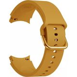 Kyver Samsung Galaxy Watch 7, 6, 5, 4, Active2 44MM, Amazfit Gts, Gts 2 42MM Uyumlu Silikon Kordon 20MM - Hardal