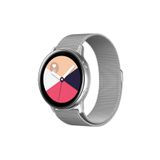 Kyver Samsung Galaxy Watch Active 2 Uyumlu Loop Metal Hasır Kordon 20mm (GÜMÜŞ)