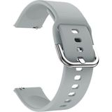 Kyver Samsung Galaxy Watch Active2 44MM Uyumlu 20MM Silikon Kordon Gri