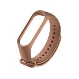 Kyver Silikon Kordon Kayış Mi Band 3 - Mi Band 4 Akıllı Bileklik Uyumlu (Kahverengi)