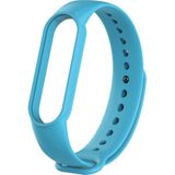 Kyver Xiaomi Mi Band 5 ve 6 Akıllı Bileklik Silikon Kordon Kayış Açık Mavi