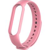 Kyver Xiaomi Mi Band 5 ve 6 Akıllı Bileklik Silikon Kordon Kayış Açık Pembe