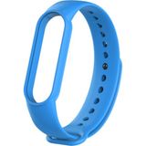Kyver Xiaomi Mi Band 5 ve 6 Akıllı Bileklik Silikon Kordon Kayış Mavi