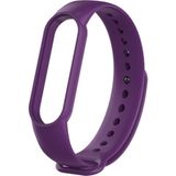 Kyver Xiaomi Mi Band 5 ve 6 Akıllı Bileklik Silikon Kordon Kayış Mor