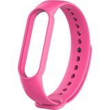 Kyver Xiaomi Mi Band 5 ve 6 Akıllı Bileklik Silikon Kordon Kayış Pembe