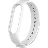 Kyver Xiaomi Mi Band 6 Akıllı Bileklik Uyumlu Silikon Kordon Kayış Beyaz