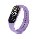 Kyver Xiaomi Mi Band 7 ile Uyumlu Lila Silikon Kordon