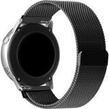 Kyver Xiaomi Watch S1 - Kyver Xiaomi Watch S1 Active Uyumlu Milano Loop Metal Hasır Kordon (Siyah)