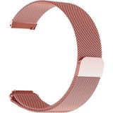Kyver Xiaomi Watch S1 - Xiaomi Watch S1 Active Uyumlu Milano Loop Metal Hasır Kordon (Rose Pembe)
