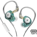 Kz Edx Pro Iem Kulak Içi Kulaklık (Type-C - Mikrofonlu) - Turkuaz