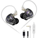 KZ Mikrofonlu Gale Kablolu Kulaklıklar, Oyun için HiFi Deep Bass Comfort-Fit Kulak Tomurcukları, Oyun için Süper Doğrusal Sürücü IEM, PC, PS5, PS4, Nintendo, Switch, Steam Deck (Mic) ile Uyumlu