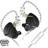 Kz Zsn Pro x Iem Hibrit Kulak Içi Kulaklık (Type-C - Mikrofonlu) - Siyah