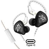 Kz Zst x Iem Hibrit Kulak Içi Kulaklık (Type-C - Mikrofonlu) - Siyah