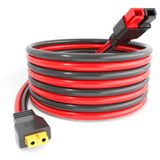 kzfuli XT60 Dişi Kafa - 45A Anderson Konektör Adaptörü. 10AWG Kablo Dış Mekan Güç Bankaları, Lityum Pil Paketleri, Güneş Panelleri Taşınabilir Güç İstasyonu Uzatma Kabloları için Uygundur. (3.05M/10FT)