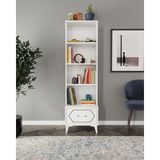 Kzn Home Hayal Modern Çekmeceli Mdf Kitaplık Beyaz - Tamamı 1. Mdf
