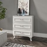 Kzn Home Kartopu 3 Çekmeceli Country Şifonyer - Tamamı 1. Kalite Mdf