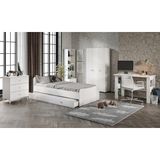 Kzn Home Selen Çocuk Odası Takımı Beyaz - 5 Parçalı Tamamı Mdf - Antik Meşe