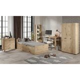 Kzn Home Selen Çocuk Odası Takımı Meşe 5 Parçalı Tamamı Mdf