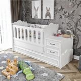 Kznmob Home Kartopu Country Buyuyen Besik Beyaz - Tamami 1. Kalite Mdf