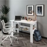 KZNMOB HOME Raflı Çalışma Masası Bilgisayar Masası Ofis Masası Beyaz - Tamamı 1. Kalite Mdf Study